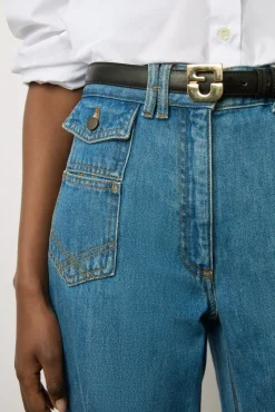 Jean Flare Taille Haute Bleu - Anna<Gerard Darel Hot
