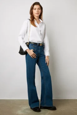 Jean Flare Taille Haute Marine - Anna<Gerard Darel Best