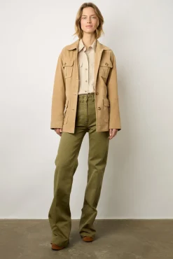 Jean Flare Uni Vert Kaki - Anna<Gerard Darel Clearance