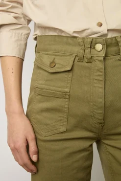 Jean Flare Uni Vert Kaki - Anna<Gerard Darel Clearance