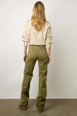 Jean Flare Uni Vert Kaki - Anna<Gerard Darel Clearance