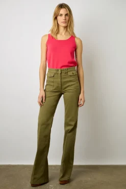 Jean Flare Uni Vert Kaki - Anna<Gerard Darel Clearance