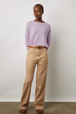 Jean Large Lin Et Coton Sable - Carance<Gerard Darel Best