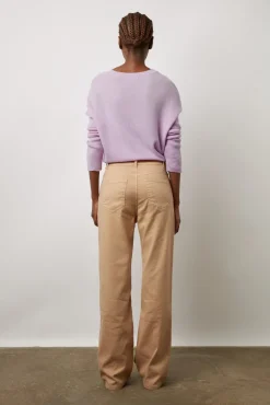 Jean Large Lin Et Coton Sable - Carance<Gerard Darel Best