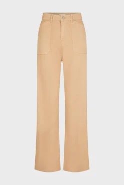 Jean Large Lin Et Coton Sable - Carance<Gerard Darel Best