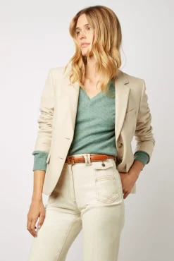 Jean Large Taille Haute Naturel - Anna<Gerard Darel Clearance