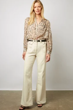Jean Large Taille Haute Naturel - Anna<Gerard Darel Clearance
