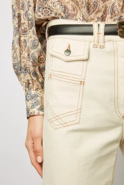 Jean Large Taille Haute Naturel - Anna<Gerard Darel Clearance