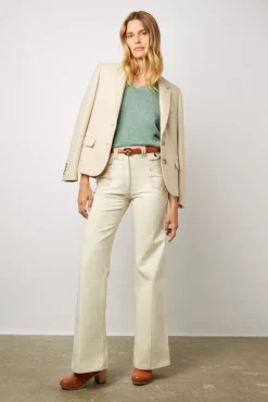 Jean Large Taille Haute Naturel - Anna<Gerard Darel Clearance