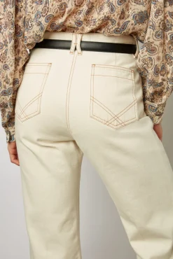 Jean Large Taille Haute Naturel - Anna<Gerard Darel Clearance