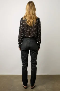 Jean Slim En Coton Enduit Marine - Cindy<Gerard Darel Clearance