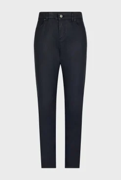 Jean Slim En Coton Enduit Marine - Cindy<Gerard Darel Clearance