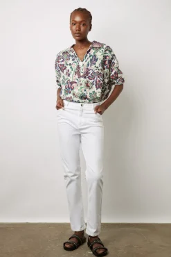 Jean Slim En Denim Stretch Blanc - Carli<Gerard Darel Outlet