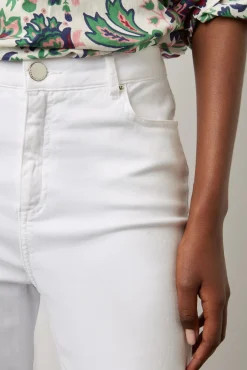 Jean Slim En Denim Stretch Blanc - Carli<Gerard Darel Outlet