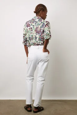 Jean Slim En Denim Stretch Blanc - Carli<Gerard Darel Outlet