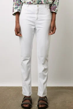 Jean Slim En Denim Stretch Blanc - Carli<Gerard Darel Outlet