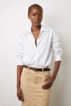 Jupe Droite En Lin Et Coton Sable - Dorys<Gerard Darel Outlet