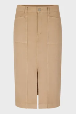 Jupe Droite En Lin Et Coton Sable - Dorys<Gerard Darel Outlet