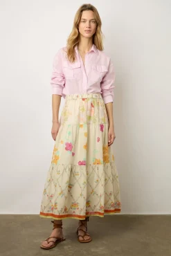 Jupe Longue A Fleurs Multicolore - Brooke<Gerard Darel Outlet