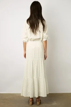 Jupe Longue Blanche Brodee Blanc - Brooke<Gerard Darel Sale