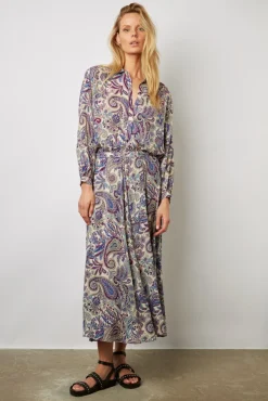 Jupe Midi Imprime Cachemire Naturel - Daffy<Gerard Darel Hot