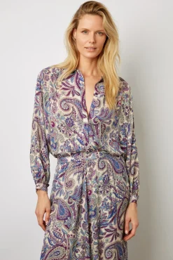 Jupe Midi Imprime Cachemire Naturel - Daffy<Gerard Darel Hot