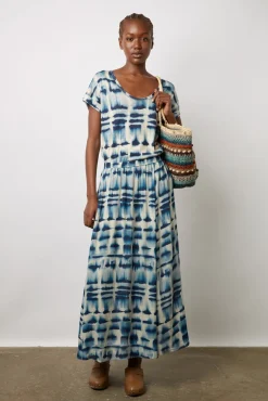 Jupe Midi Tie And Dye Encre - Danica<Gerard Darel Outlet