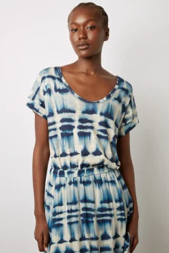 Jupe Midi Tie And Dye Encre - Danica<Gerard Darel Outlet