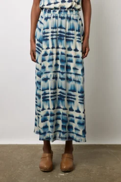 Jupe Midi Tie And Dye Encre - Danica<Gerard Darel Outlet