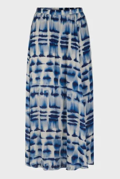 Jupe Midi Tie And Dye Encre - Danica<Gerard Darel Outlet