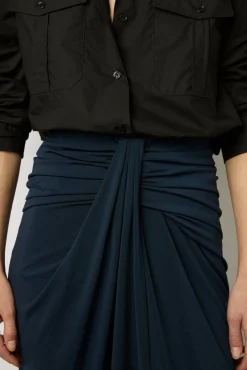 Jupe Mi-Longue En Jersey Marine - Doline<Gerard Darel Outlet