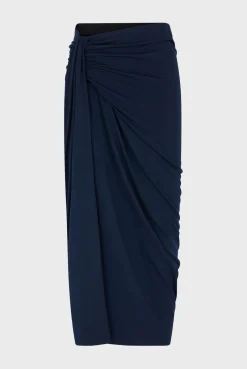 Jupe Mi-Longue En Jersey Marine - Doline<Gerard Darel Outlet