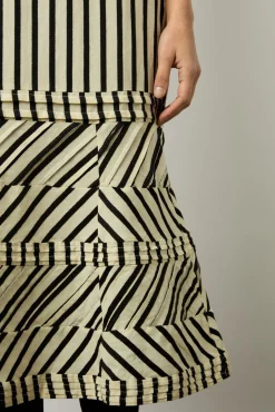 Jupe Rayee Noir Et Blanc Naturel - Danita<Gerard Darel New