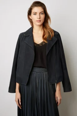Jupe Satinee Plissee Marine - Dekra<Gerard Darel Discount