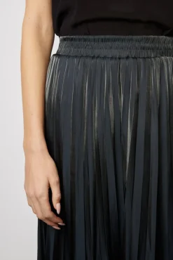 Jupe Satinee Plissee Marine - Dekra<Gerard Darel Discount