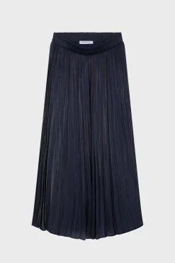 Jupe Satinee Plissee Marine - Dekra<Gerard Darel Discount