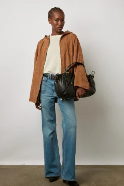 Manteau A Capuche Cuir Cigare - Jenifer<Gerard Darel Discount