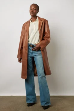 Manteau En Cuir Cigare - Johanna<Gerard Darel Fashion