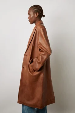 Manteau En Cuir Cigare - Johanna<Gerard Darel Fashion