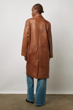 Manteau En Cuir Cigare - Johanna<Gerard Darel Fashion