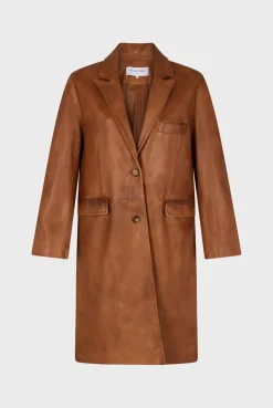 Manteau En Cuir Cigare - Johanna<Gerard Darel Fashion