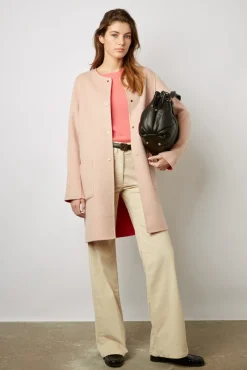 Manteau Reversible En Laine Corail - Nadra<Gerard Darel Discount