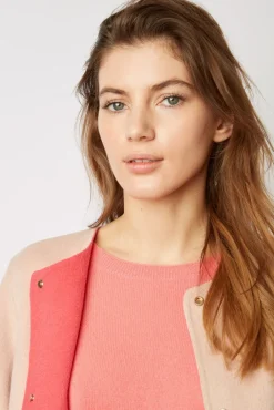 Manteau Reversible En Laine Corail - Nadra<Gerard Darel Discount