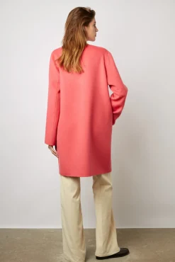 Manteau Reversible En Laine Corail - Nadra<Gerard Darel Discount