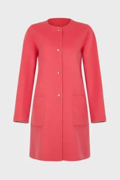 Manteau Reversible En Laine Corail - Nadra<Gerard Darel Discount