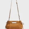 Mini Sac En Cuir Velours Femme Ble Mini Dany<Gerard Darel Clearance
