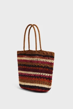 Panier En Raphia Bordeaux - Anouk<Gerard Darel Sale