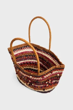 Panier En Raphia Bordeaux - Anouk<Gerard Darel Sale