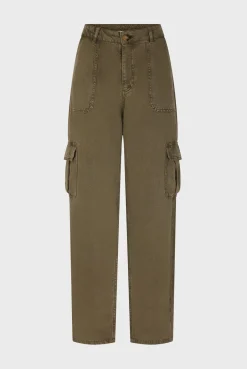 Pantalon Cargo En Lin Vert Kaki - Celya<Gerard Darel Clearance