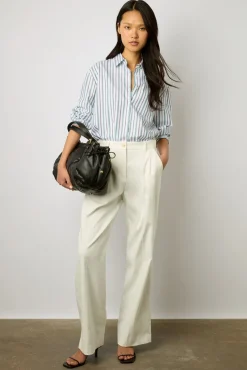 Pantalon Carotte En Coton Ecru - Cecilia<Gerard Darel New